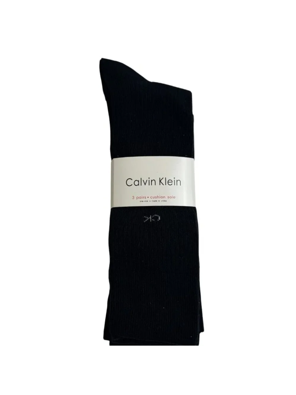 Calvin Klein NEW Dress Socks 3 Pairs Solid Black Combed Cotton Career Business